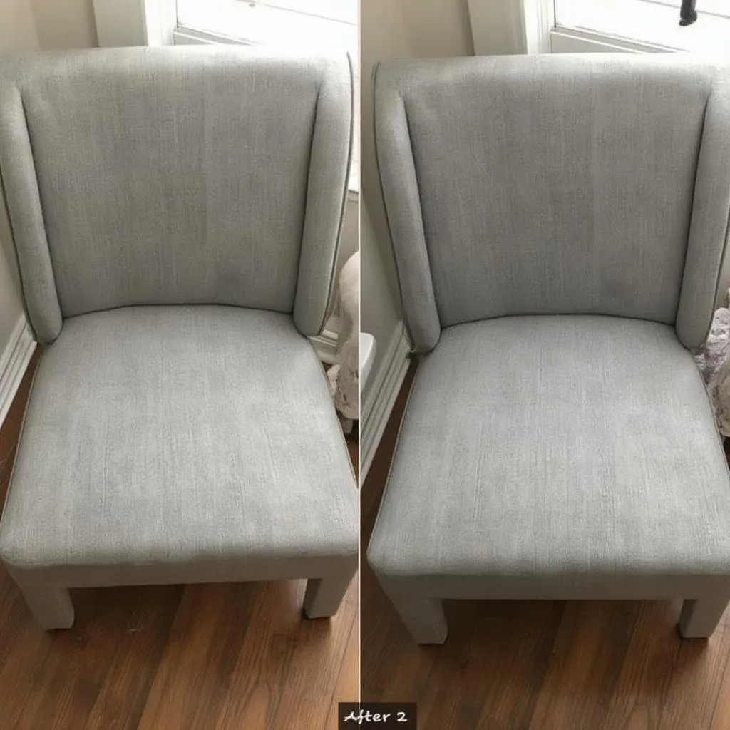 Limpieza de sillón moderno