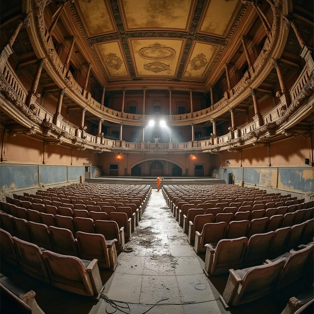 Limpieza de butacas de teatro